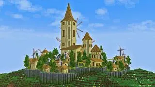 Thumbnail: I Built a Wind Powered Village in Minecraft