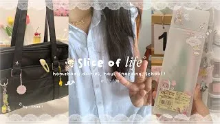Thumbnail: ⟡ slice of LIFE 🐇🎧 : homebody diaries, haul, snacking, school ɞ