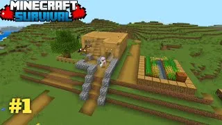 Thumbnail: I START MY 🔥CRAZY SURVIVAL SERIES IN MINECRAFT PE IN (HINDI)  
