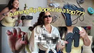 Thumbnail: i made a whole top out of flip flops and it actually worked???