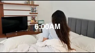 Thumbnail: 🩵 6am morning routine + 6pm night routine 🎀 living alone diaries