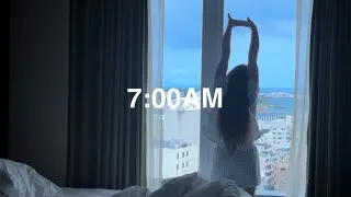 Thumbnail: 🩵 7pm night routine + 7am morning routine 🎀 living alone diaries