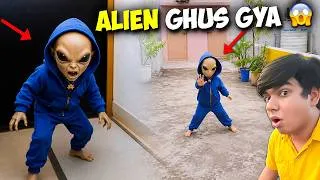 Thumbnail: Alien 😱 Ghar Me Ghus Gya 👽 – आज घर में एलियन आ गया 😨 | Ab Kya Kre? 🙏