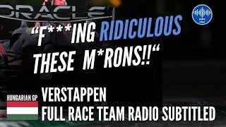 Thumbnail: "This stint has been magic" - Verstappen Full Team Radio Hungarian GP 2026