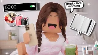 Thumbnail: 5AM RAINY PRODUCTIVE MORNING ROUTINE | Roblox Bloxburg Roleplay | *WITH VOICE*