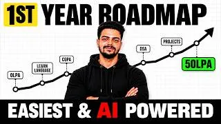 Thumbnail: The MOST EASIEST 1st YEAR ROADMAP I'd follow to AGAIN crack MICROSOFT, AMAZON & SALESFORCE! 🔥🚀📚