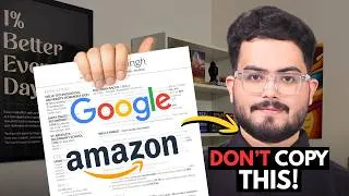 Thumbnail: My Resume That Got Selected in GOOGLE & AMAZON (twice)