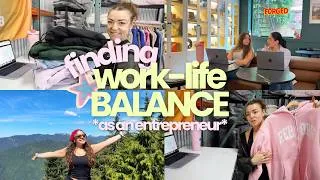Thumbnail: busy week as a small biz owner! balancing 2 jobs, packing orders + travelling 👩🏻‍💻📦