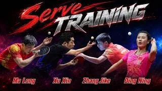 Thumbnail: Ma Long, Zhang Jike, Xu Xin & Ding Ning Spent HOURS Training Their Serves!