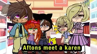 Thumbnail: Aftons meet a karen and a spoiled brat || fnaf gacha video ||