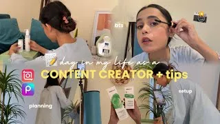 Thumbnail: Behind the scenes + content creation tips *realistic* 📸📝