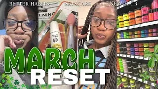 Thumbnail: MARCH RESET🍀| new hair, nails, better habits, motivation
