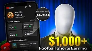 Thumbnail: I Made $1,701 Uploading Football Shorts! (YouTube Earnings Revealed🤑)
