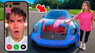 Thumbnail: FACETIMING MY HUSBAND WHILE DESTROYING HIS SUPERCAR *bad idea*