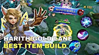 Thumbnail: HARITH GOLD LANE BUILD UNLIMITED SHIELD 🔥 | MUST WATCH!!!😱  | HARITH GAMEPLAY | SOLO RANK - MLBB