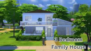 Thumbnail: Bright Modern Family Home 🌿 | Sims 4 Speed Build