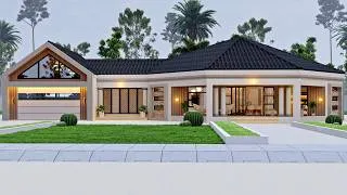 Thumbnail: Modern 8 Corner House Plan with 3 Bedrooms | Peaceful Rural Life