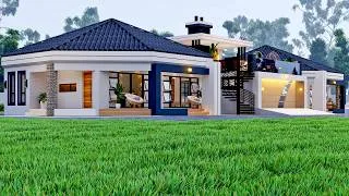 Thumbnail: Twin 8 Corner House plan with 4 Bedrooms  | Roofdeck with braai place