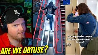 Thumbnail: 23 minutes of Americans VS European infrastructure 🤣🚨