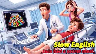 Thumbnail: 😱 What Did the Doctor Find Inside Jace's Stomach?🍬 | Easy English Listening Story for Beginners (A2)