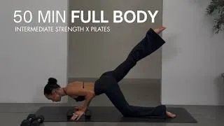 Thumbnail: 50 MIN FULL BODY STRENGTH WORKOUT | Intermediate Workout with Weights | Pilates x Strength