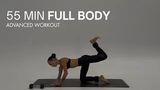 Thumbnail: 55 MINUTE ADVANCED FULL BODY WITH WEIGHTS | Full Body Strength Pilates Home Workout