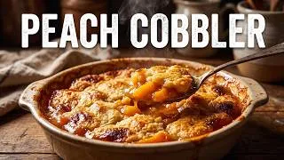 Thumbnail: BEST Peach Cobbler Recipe Using Peach Nectar | Soul Food Dessert