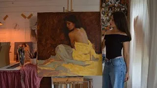 Thumbnail: Art Vlog | Painting BIG, a first attempt!