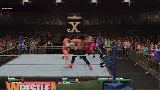 Thumbnail: Ultimate Warrior gets so angry getting eliminated, he walks on air. #glitch #wwe2k24