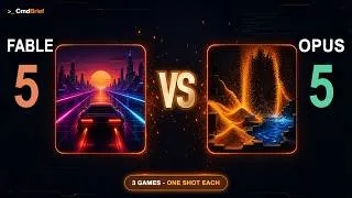 Thumbnail: Fable 5 vs Opus 5: 3-Game AI Coding Tournament
