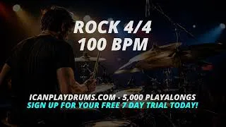 Thumbnail: Rock Drumless Play Along Track | 100 BPM | 4/4 | Backing Track for Drummers