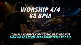 Thumbnail: Worship Drumless Play Along Track | 88 BPM | 4/4 | Backing Track for Drummers