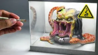 Thumbnail: Diorama of Predator Trapped in a Snake Venom Laboratory