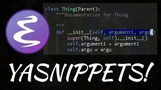 Thumbnail: Supercharge your Emacs / Spacemacs / Doom with Yasnippets!