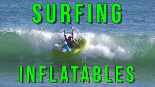 Thumbnail: We took giant inflatables surfing... and ripped!