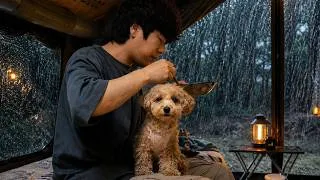 Thumbnail: 🌧️ 밤새 비가 내린 숲속, 강아지와 우중캠핑 | Rain Camping ASMR