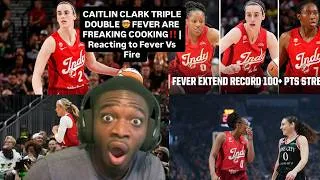 Thumbnail: CAITLIN CLARK TRIPLE DOUBLE MASTERCLASS!! FEVER ARE FREAKING COOKING!! | Reacting to Fever Vs Fire