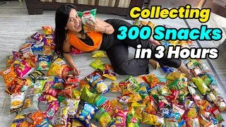 Thumbnail: Collecting 300 Snacks in 3 Hours Challenge 🕰️😩| Jagriti Pahwa