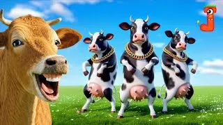 Thumbnail: Cows Dance and singing in grass land 🐮 | Cow song & Cow videos 2026 | #cow #cowvideos #cowdance