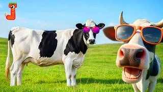 Thumbnail: Cows are cute and adorable in grass land 😍│ Cow Sound & Cow Videos 2024 | funny Cow | gay