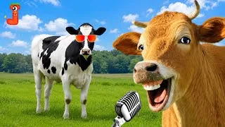 Thumbnail: Cows can Talk in Old MacDonald Farm 😂│ Cow Song & Cow Videos 2024 | Old MacDonald had a farm | moo