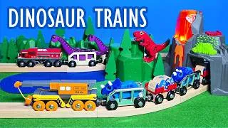 Thumbnail: BRIO Dinosaur Trains in Action Wooden Train Video for Toddlers and Kids