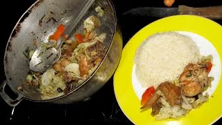 Thumbnail: CABBAGE CHICKEN STIR-FRIED 🇯🇲 (1-Minute Recipe) | JAMAICANFOODRECIPES (4K) (Ep. 025)