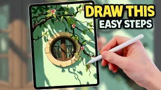 Thumbnail: Draw This Beautiful Summer Window in Procreate | Easy Step-by-Step Tutorial