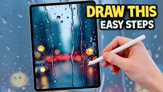 Thumbnail: PROCREATE Cityscape Raindrops EASY STEPS Drawing Tutorial