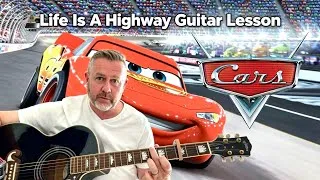 Thumbnail: Life Is A Highway – Acoustic Guitar Lesson Capo 3rd Fret Rascal Flatts Disney Cars Movie Soundtrack 