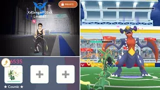 Thumbnail: Pokémon GO — Mega Garchomp Raid Solo | No Weather Boost (Friend POV) 