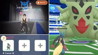 Thumbnail: Pokémon GO — Mega Tyranitar Raid Solo | No Weather Boost (Friend POV)