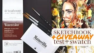 Thumbnail: Let’s Test a New Sketchbook (Swatching, Mixing, Portrait) + Giveaway