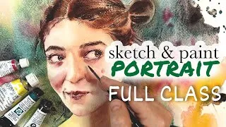 Thumbnail: Watercolor Portrait Masterclass – Sketch & Paint from Start to Finish (Real-Time)